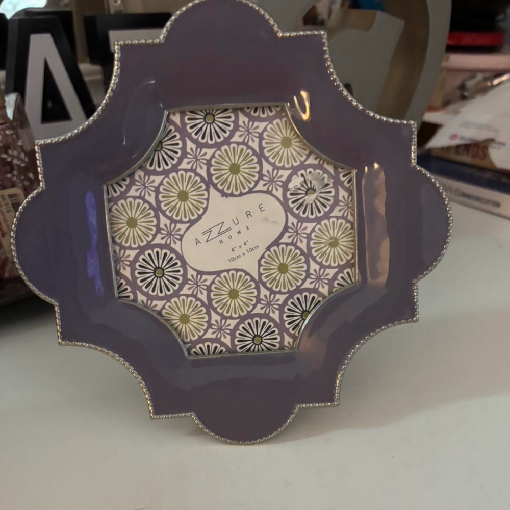Azure Purple Scalloped Picture Frame